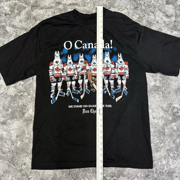 Vintage 90s Don Cherry O Canada T Shirt Size L Single Stitch Made In Canada - Picture 7 of 7
